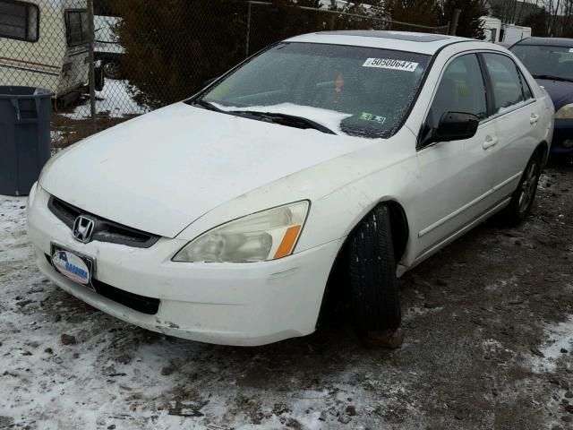 1HGCM66514A007497 - 2004 HONDA ACCORD EX WHITE photo 2