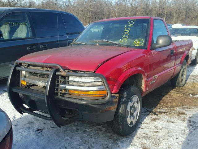 1GCCT14XXWK127367 - 1998 CHEVROLET S TRUCK S1 RED photo 2