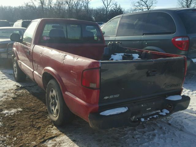 1GCCT14XXWK127367 - 1998 CHEVROLET S TRUCK S1 RED photo 3