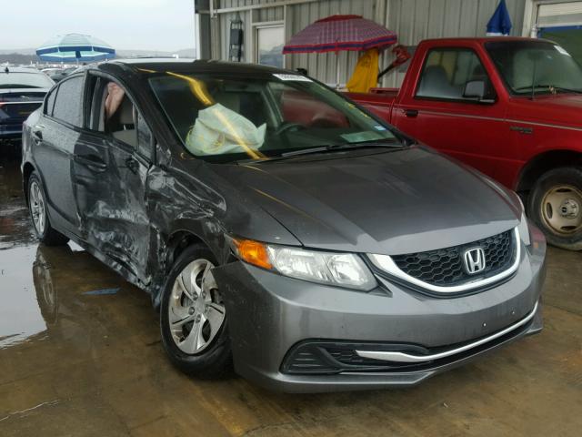 2HGFB2F59DH587014 - 2013 HONDA CIVIC LX GRAY photo 1