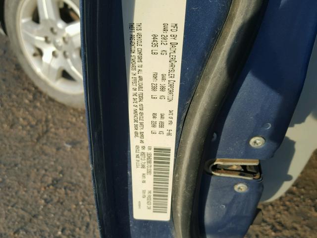 1B3HB28B17D133921 - 2007 DODGE CALIBER BLUE photo 10