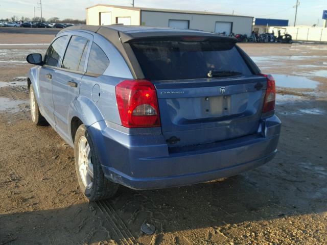 1B3HB28B17D133921 - 2007 DODGE CALIBER BLUE photo 3