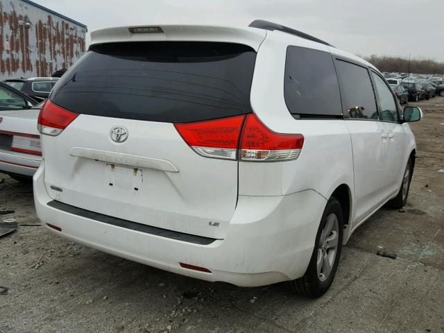 5TDKK3DC5BS011097 - 2011 TOYOTA SIENNA LE WHITE photo 4