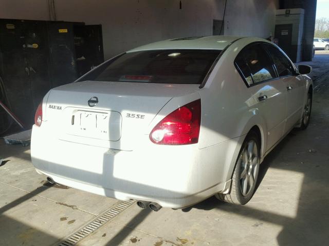 1N4BA41E76C826123 - 2006 NISSAN MAXIMA SE WHITE photo 4