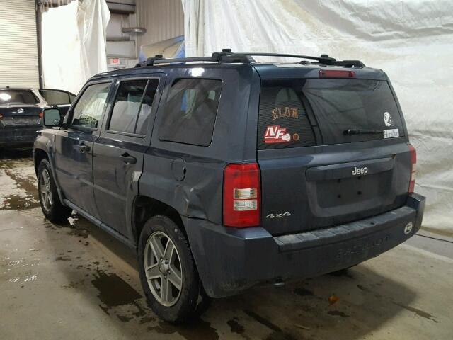 1J8FF28W97D356925 - 2007 JEEP PATRIOT SP BLUE photo 3