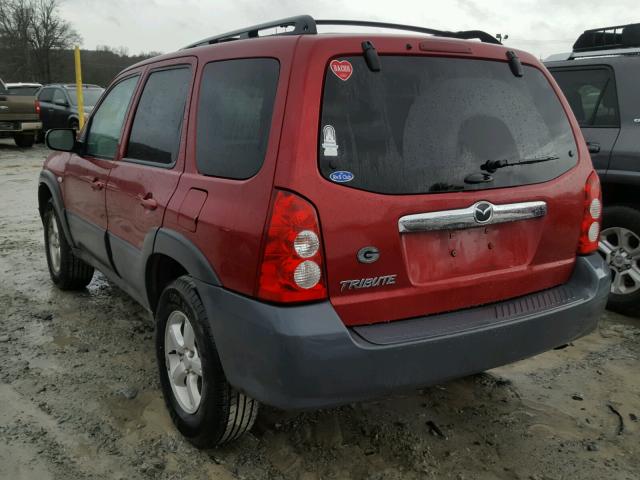 4F2YZ02Z66KM27894 - 2006 MAZDA TRIBUTE I RED photo 3