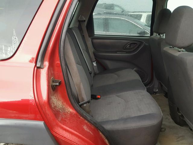 4F2YZ02Z66KM27894 - 2006 MAZDA TRIBUTE I RED photo 6