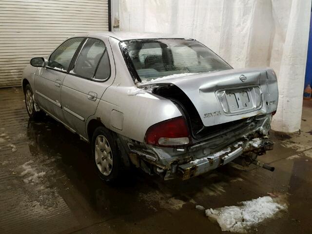 3N1CB51D42L619425 - 2002 NISSAN SENTRA XE SILVER photo 3