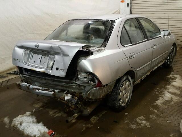 3N1CB51D42L619425 - 2002 NISSAN SENTRA XE SILVER photo 4