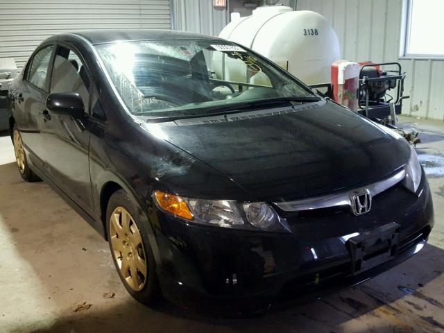 1HGFA165X7L036739 - 2007 HONDA CIVIC LX BLACK photo 1