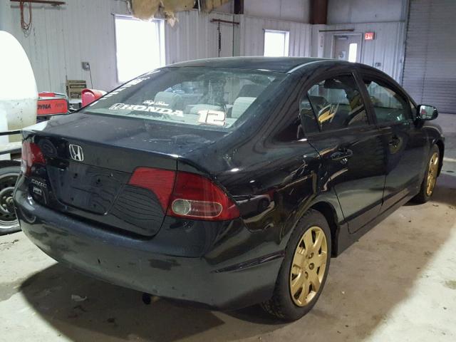 1HGFA165X7L036739 - 2007 HONDA CIVIC LX BLACK photo 4