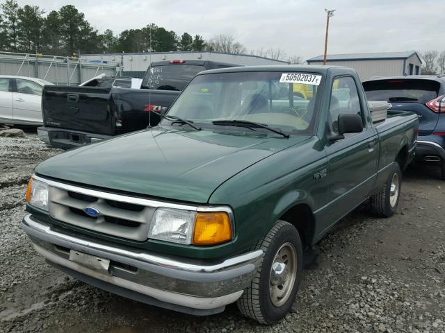 1FTCR10AXVUC81337 - 1997 FORD RANGER GREEN photo 2