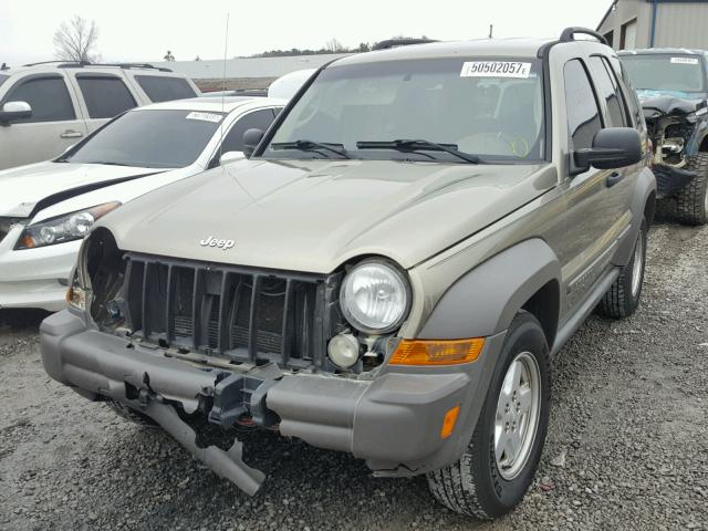 1J4GK48K76W239227 - 2006 JEEP LIBERTY SP BROWN photo 2