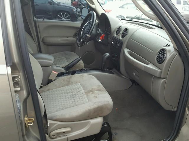 1J4GK48K76W239227 - 2006 JEEP LIBERTY SP BROWN photo 5