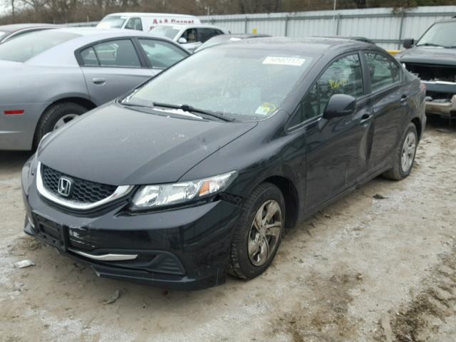 2HGFB2F58DH565831 - 2013 HONDA CIVIC LX BLACK photo 2