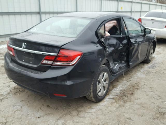 2HGFB2F58DH565831 - 2013 HONDA CIVIC LX BLACK photo 4