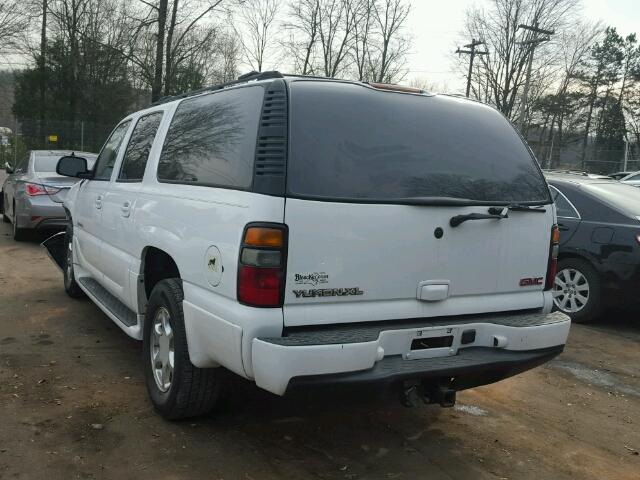 1GKFK66U65J193729 - 2005 GMC YUKON XL D WHITE photo 3