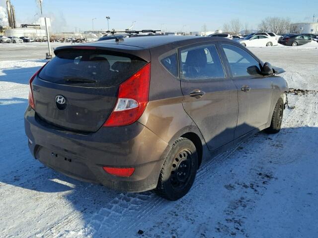 KMHCT5AE0FU221820 - 2015 HYUNDAI ACCENT GS BROWN photo 4