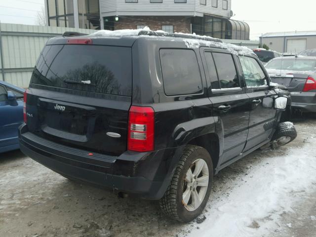 1C4NJRFB3ED629820 - 2014 JEEP PATRIOT LA BLACK photo 4