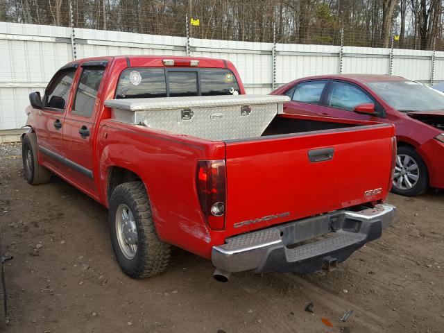 1GTCS13E488180164 - 2008 GMC CANYON RED photo 3