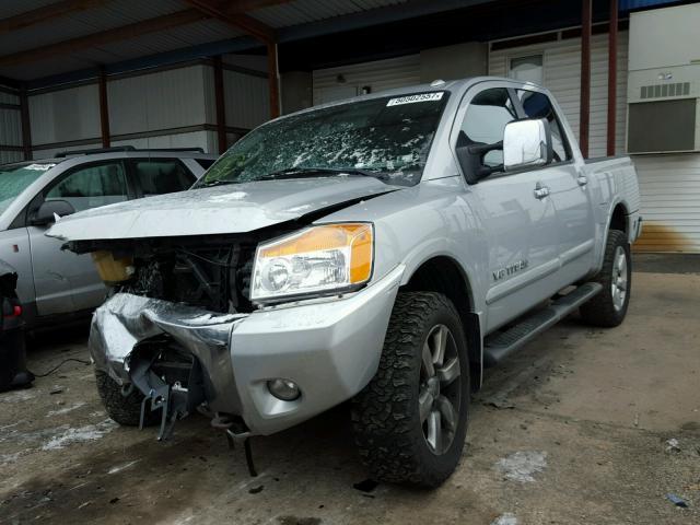 1N6AA0EC6BN315232 - 2011 NISSAN TITAN S SILVER photo 2