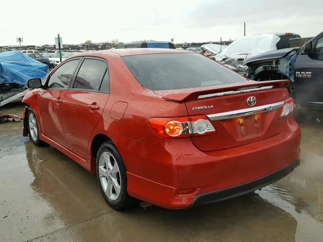 5YFBU4EE8DP078031 - 2013 TOYOTA COROLLA BA RED photo 3