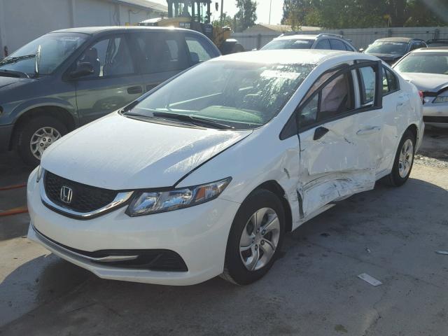 19XFB2F59EE010625 - 2014 HONDA CIVIC LX WHITE photo 2