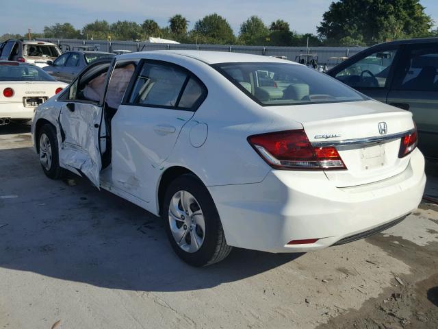 19XFB2F59EE010625 - 2014 HONDA CIVIC LX WHITE photo 3