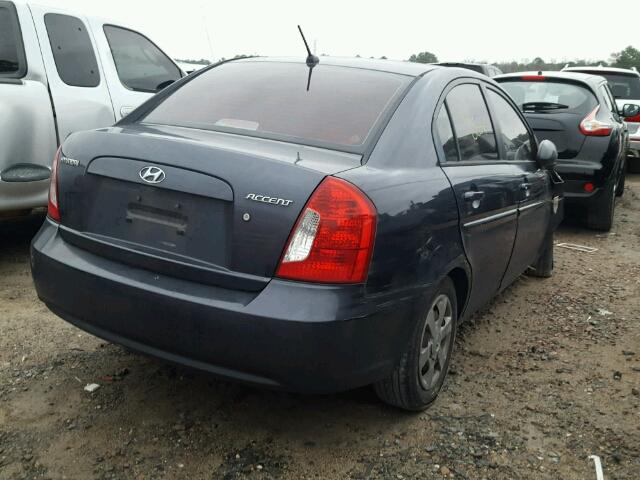 KMHCN46C27U113390 - 2007 HYUNDAI ACCENT GLS BLUE photo 4