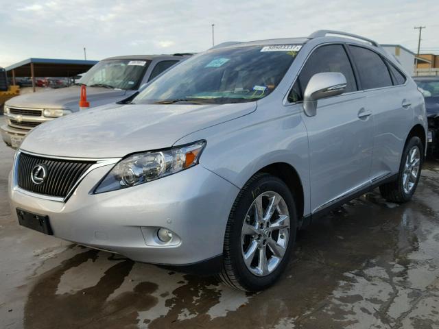 2T2ZK1BA4CC069759 - 2012 LEXUS RX 350 SILVER photo 2