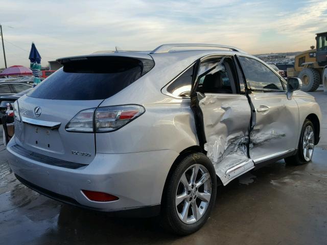 2T2ZK1BA4CC069759 - 2012 LEXUS RX 350 SILVER photo 4