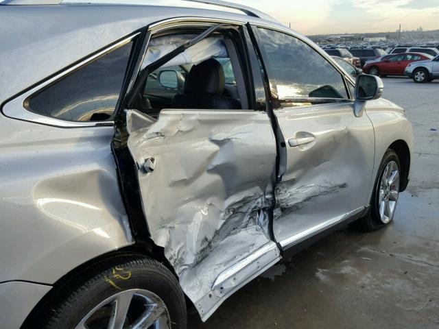 2T2ZK1BA4CC069759 - 2012 LEXUS RX 350 SILVER photo 9