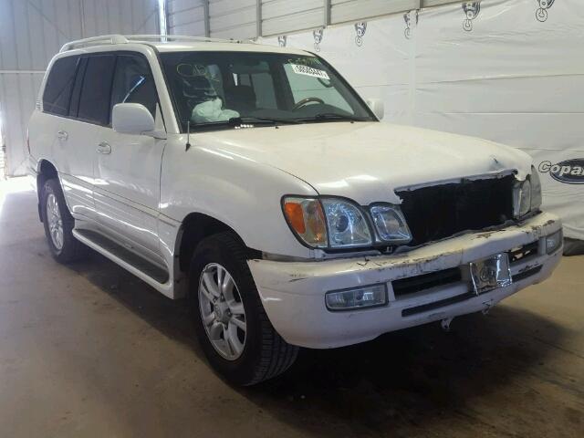 JTJHT00W453553929 - 2005 LEXUS LX 470 WHITE photo 1