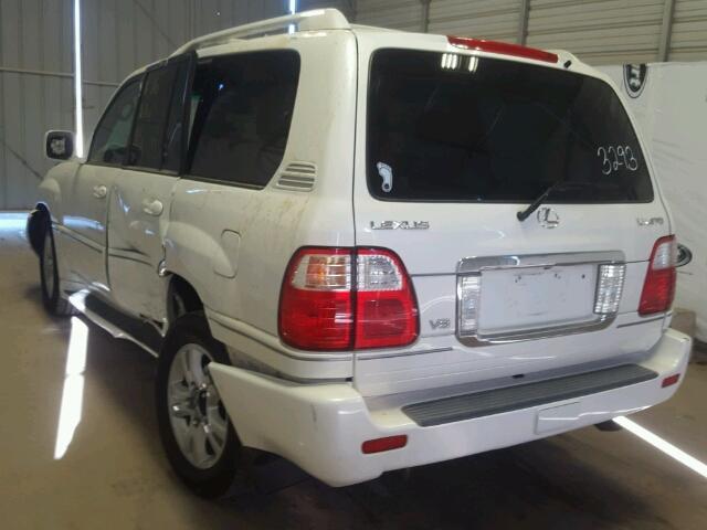 JTJHT00W453553929 - 2005 LEXUS LX 470 WHITE photo 3