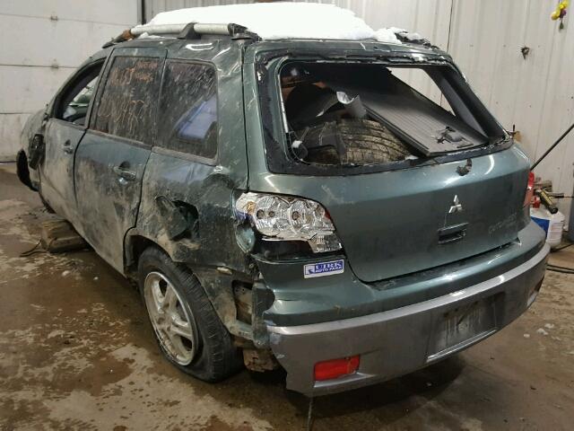 JA4LZ31F94U053103 - 2004 MITSUBISHI OUTLANDER GREEN photo 3