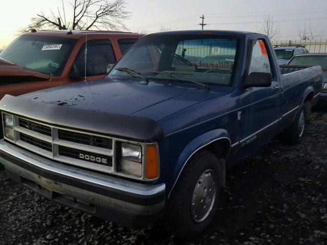 1B7FL26X7LS685284 - 1990 DODGE DAKOTA BLUE photo 2