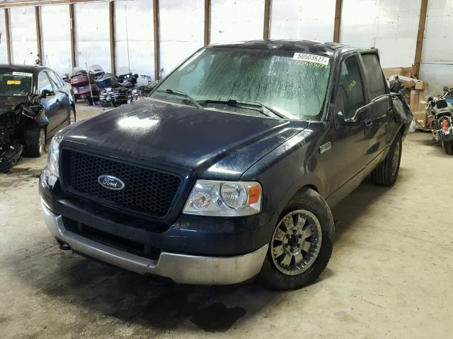 1FTPW14505KE06106 - 2005 FORD F150 SUPER BLUE photo 2