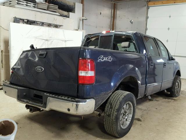 1FTPW14505KE06106 - 2005 FORD F150 SUPER BLUE photo 4