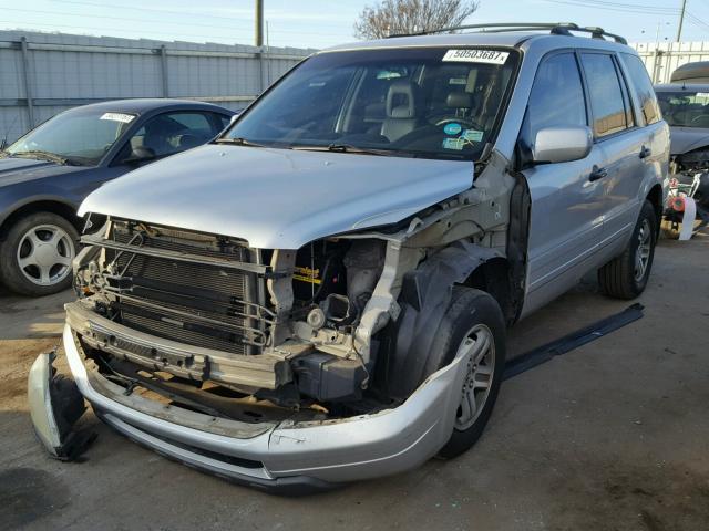 2HKYF18553H601290 - 2003 HONDA PILOT EXL SILVER photo 2