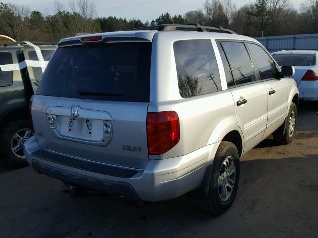 2HKYF18553H601290 - 2003 HONDA PILOT EXL SILVER photo 4