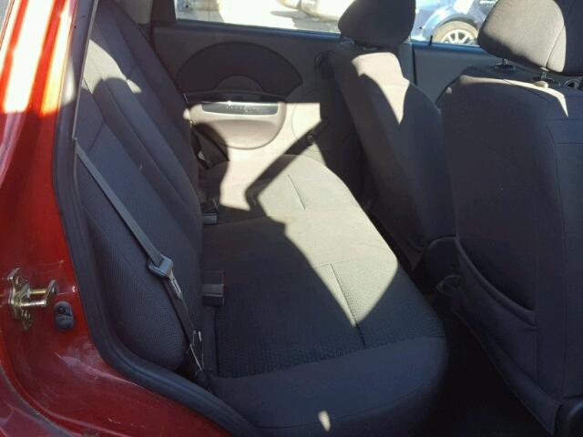 KL1TD66636B600452 - 2006 CHEVROLET AVEO BASE RED photo 6