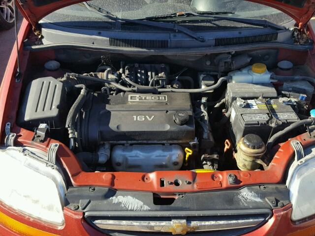 KL1TD66636B600452 - 2006 CHEVROLET AVEO BASE RED photo 7