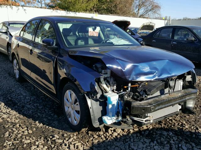 3VWD17AJ1EM378876 - 2014 VOLKSWAGEN JETTA SE BLUE photo 1