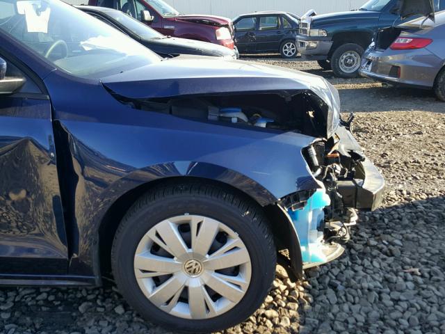 3VWD17AJ1EM378876 - 2014 VOLKSWAGEN JETTA SE BLUE photo 9