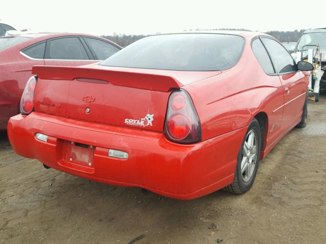 2G1WX12K549249327 - 2004 CHEVROLET MONTE CARL RED photo 4