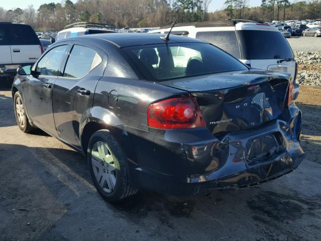 1C3CDZAG2DN750854 - 2013 DODGE AVENGER SE BLACK photo 3