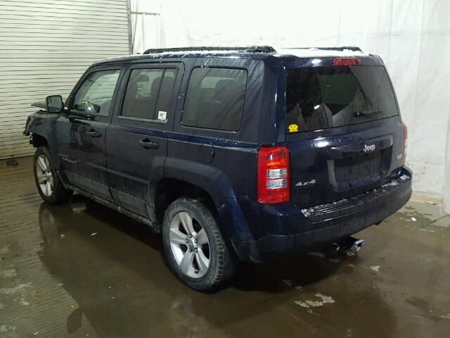 1C4NJRFB6ED627558 - 2014 JEEP PATRIOT LA BLUE photo 3