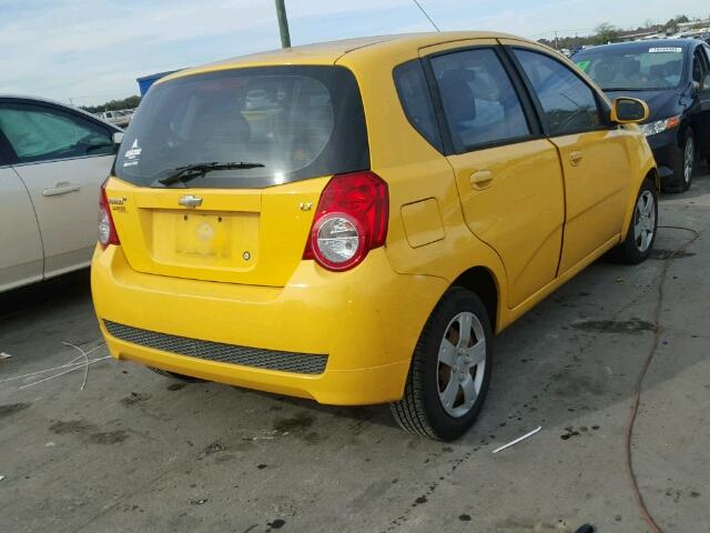 KL1TD6DE3BB150516 - 2011 CHEVROLET AVEO LS YELLOW photo 4