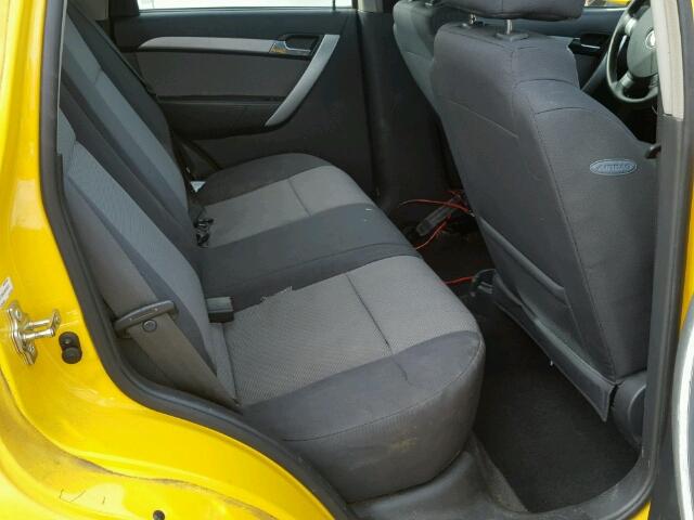 KL1TD6DE3BB150516 - 2011 CHEVROLET AVEO LS YELLOW photo 6
