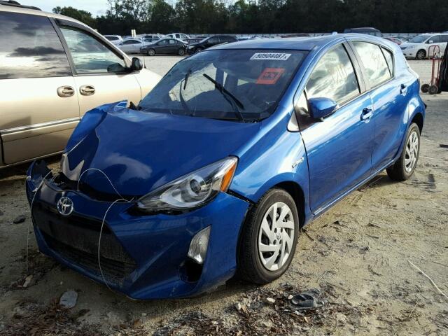 JTDKDTB39F1088328 - 2015 TOYOTA PRIUS C BLUE photo 2